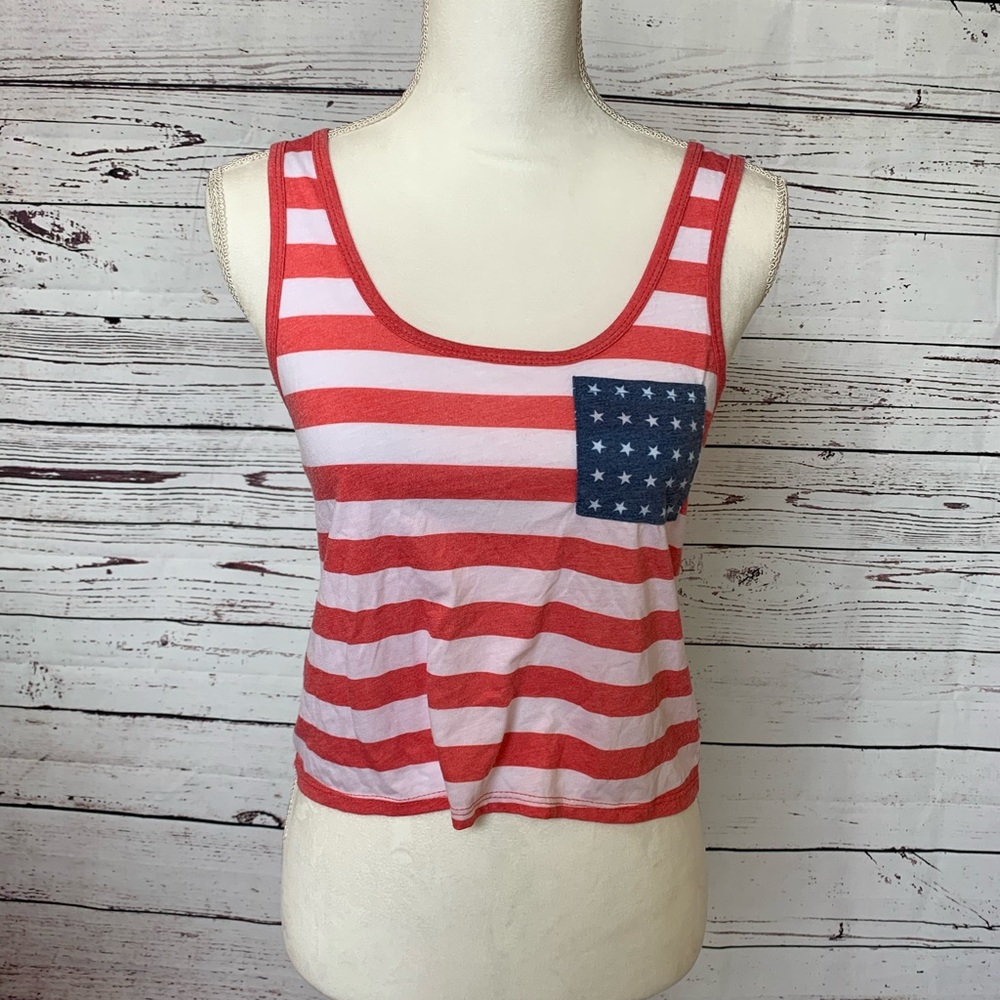 Fifth Sun American Flag Tank Small Stars Stripes S
